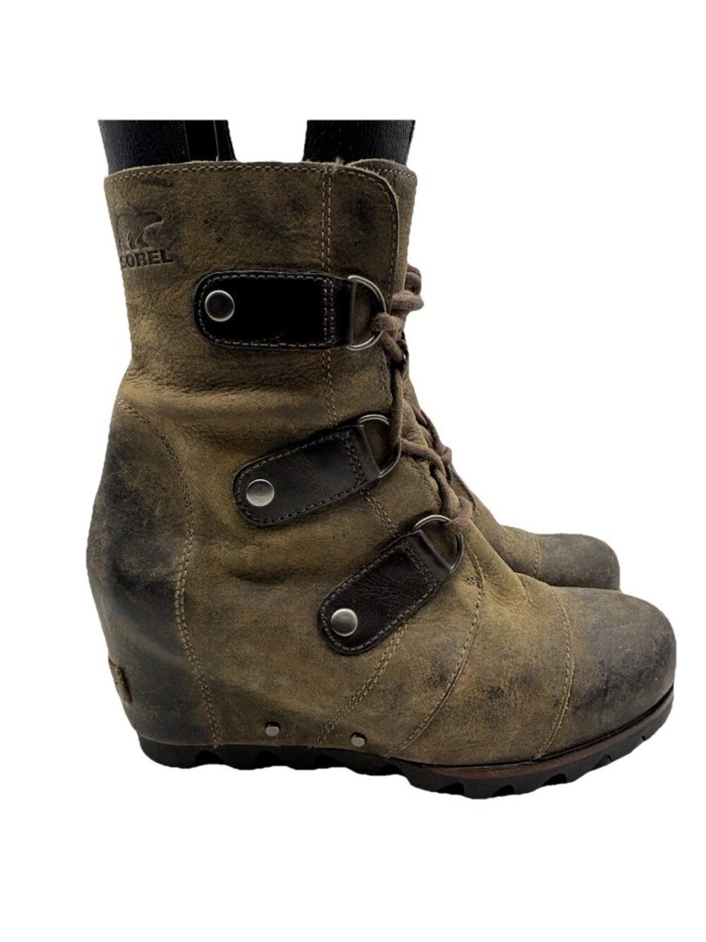 Sorel Joan of Arctic Wedge Boots Women's Size 6.5 Waterproof Lace Up NL1987-028
